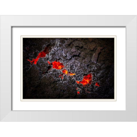 Crystallization White Modern Wood Framed Art Print with Double Matting by Gabriel, Barathieu