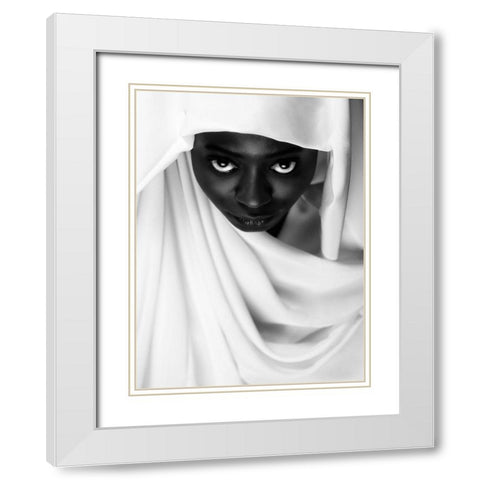 Colored White Modern Wood Framed Art Print with Double Matting by Durand-Moldawan, Clovis