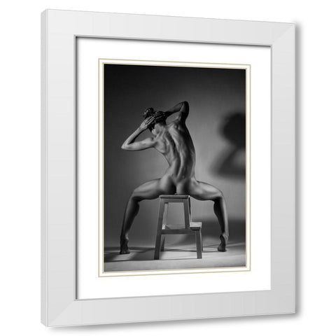 bodyscape White Modern Wood Framed Art Print with Double Matting by Belovodchenko, Anton