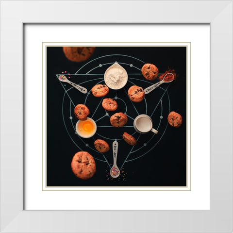Baking alchemy White Modern Wood Framed Art Print with Double Matting by Belenko, Dina