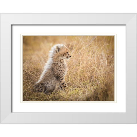 Watching You Mom White Modern Wood Framed Art Print with Double Matting by Alnomas, Faisal
