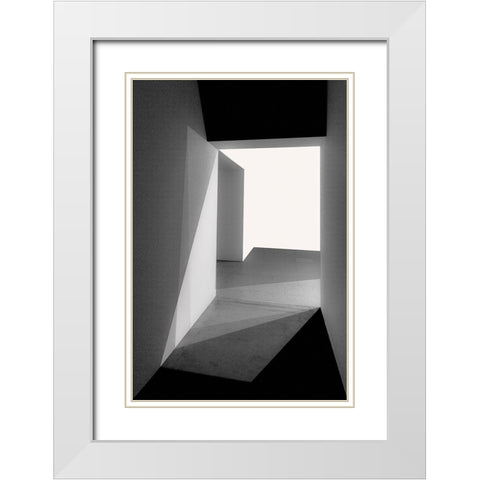 Light and shadows White Modern Wood Framed Art Print with Double Matting by Schuster, Inge