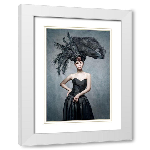 Untitled White Modern Wood Framed Art Print with Double Matting by Smirnov, Sergei