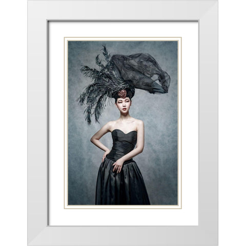 Untitled White Modern Wood Framed Art Print with Double Matting by Smirnov, Sergei