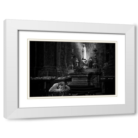 The Illuminated White Modern Wood Framed Art Print with Double Matting by Alves, Fernando