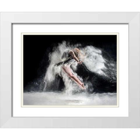Frenzy White Modern Wood Framed Art Print with Double Matting by Pentony Ma, Pauline