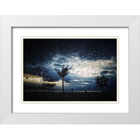 Untitled White Modern Wood Framed Art Print with Double Matting by Ayer, Ali