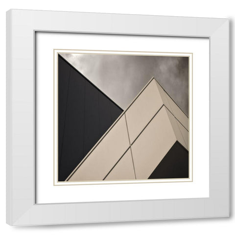 tangential White Modern Wood Framed Art Print with Double Matting by Claes, Gilbert