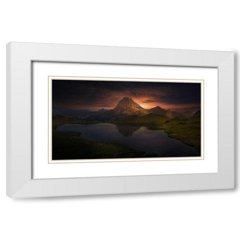 Farewell of the Day White Modern Wood Framed Art Print with Double Matting by Garcia, Alejandro