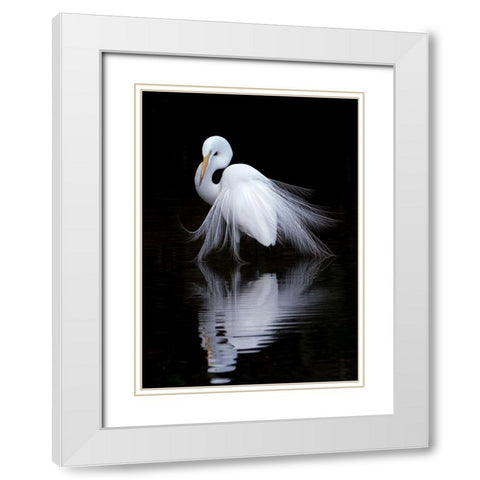 watching White Modern Wood Framed Art Print with Double Matting by Li, Ben