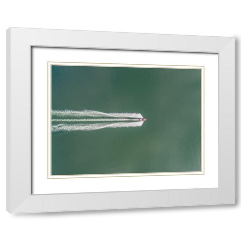 Untitled White Modern Wood Framed Art Print with Double Matting by Tetsurou, Kobayashi