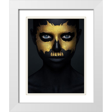 Gold of the Dead. White Modern Wood Framed Art Print with Double Matting by Malikov, Alex