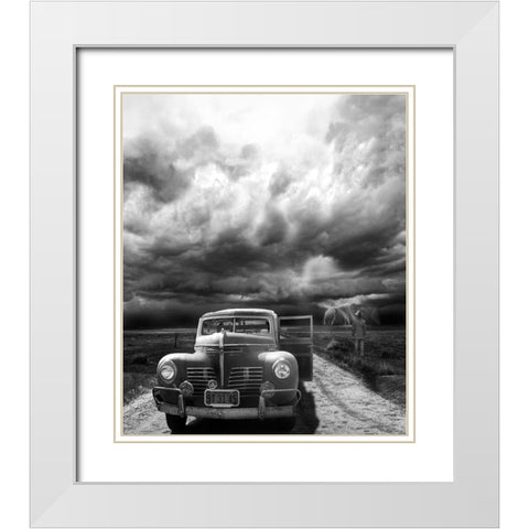THE RAINMAKER White Modern Wood Framed Art Print with Double Matting by Butterworth, Larry