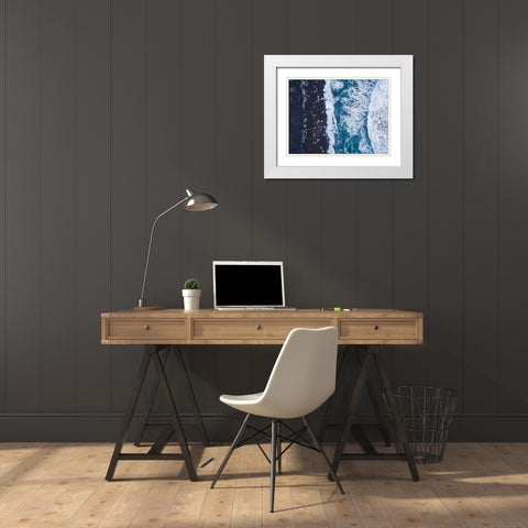 From above IV White Modern Wood Framed Art Print with Double Matting by Carrillo Lopez, Antonio