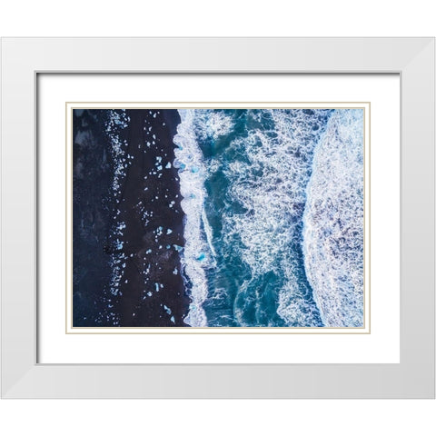 From above IV White Modern Wood Framed Art Print with Double Matting by Carrillo Lopez, Antonio