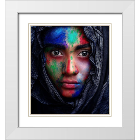 innocence White Modern Wood Framed Art Print with Double Matting by Mahfuz, James