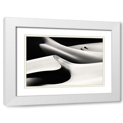 Life White Modern Wood Framed Art Print with Double Matting by Momeni, Mohammadreza
