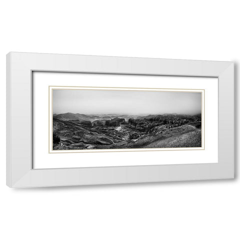 the rock desert White Modern Wood Framed Art Print with Double Matting by Flour, Piet
