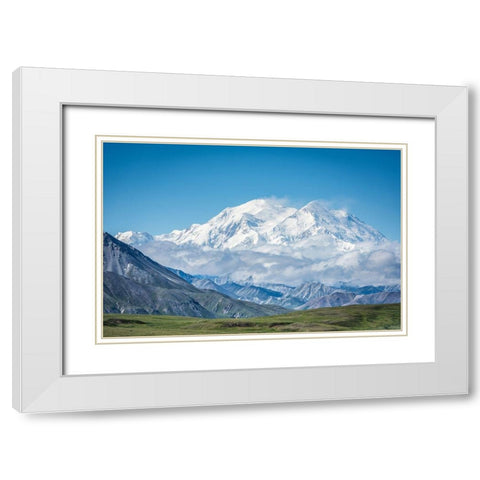 Mt. Denali - Alaska 20,310 White Modern Wood Framed Art Print with Double Matting by C. Sink, Jeffrey