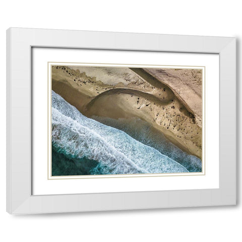 Big Sur Aerial White Modern Wood Framed Art Print with Double Matting by Darby, Rob