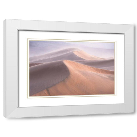 Wind White Modern Wood Framed Art Print with Double Matting by Cia, Inigo