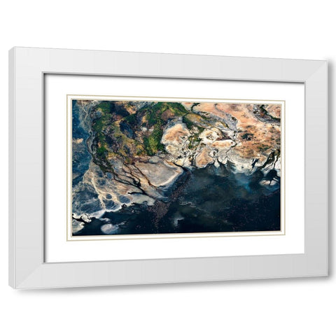 Splendid Africa White Modern Wood Framed Art Print with Double Matting by Fan, John