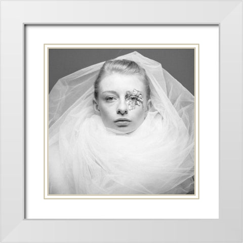 Untitled White Modern Wood Framed Art Print with Double Matting by Vasilenko, Artem