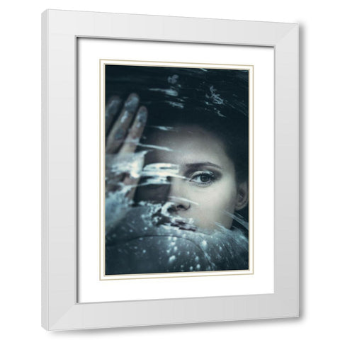 Viola White Modern Wood Framed Art Print with Double Matting by Russocka, Magdalena