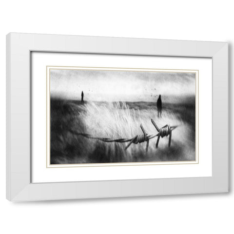 The Sadness Will Last Forever White Modern Wood Framed Art Print with Double Matting by Davidsson, Gustav