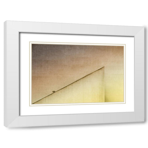 lamp light White Modern Wood Framed Art Print with Double Matting by Endermann, Rolf