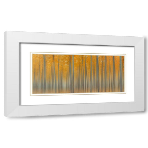 Autumn Delight White Modern Wood Framed Art Print with Double Matting by Jacobs, Lydia