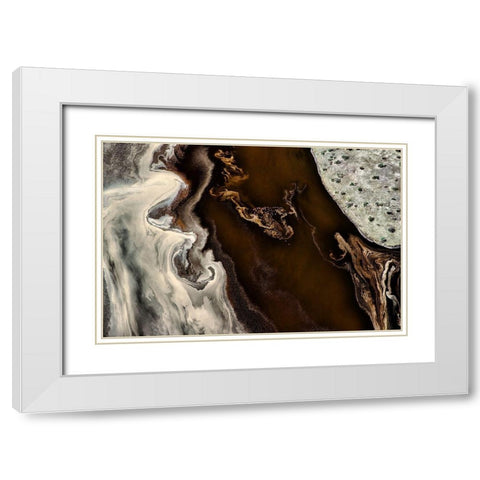 The Pattern White Modern Wood Framed Art Print with Double Matting by Chang, Phillip