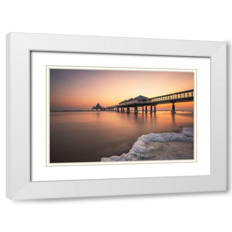 Ice Age White Modern Wood Framed Art Print with Double Matting by Oelschlegel, Robin