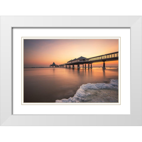 Ice Age White Modern Wood Framed Art Print with Double Matting by Oelschlegel, Robin