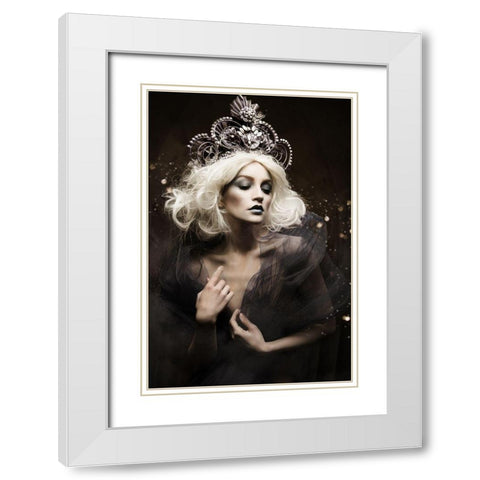 Extravagance White Modern Wood Framed Art Print with Double Matting by Siegart
