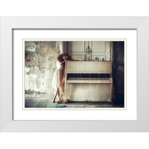 It is both a blessing And a curse To feel everything So very deeply White Modern Wood Framed Art Print with Double Matting by Bolgov (Axe), Ruslan