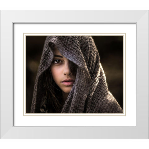 Dorin White Modern Wood Framed Art Print with Double Matting by Solinski, Tomasz