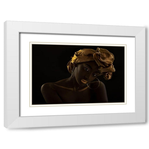 Untitled White Modern Wood Framed Art Print with Double Matting by Eichelberg, Amnon