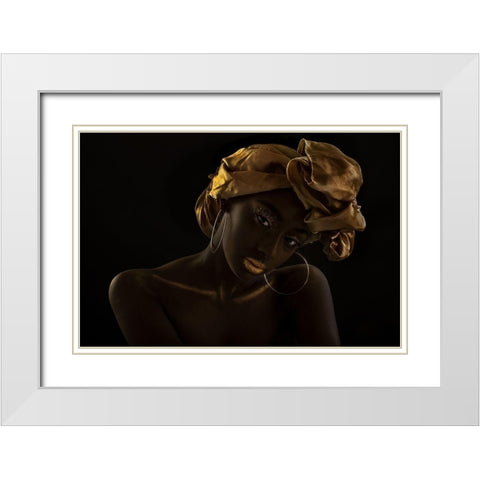 Untitled White Modern Wood Framed Art Print with Double Matting by Eichelberg, Amnon