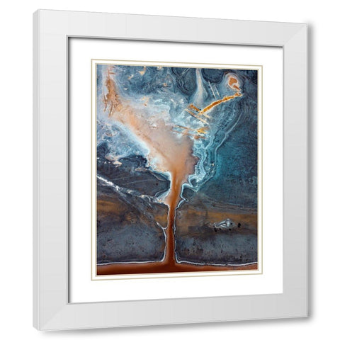 Salt fields White Modern Wood Framed Art Print with Double Matting by Kravanja, Jure