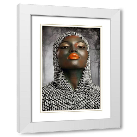 The Warrior White Modern Wood Framed Art Print with Double Matting by Bowen, Baden