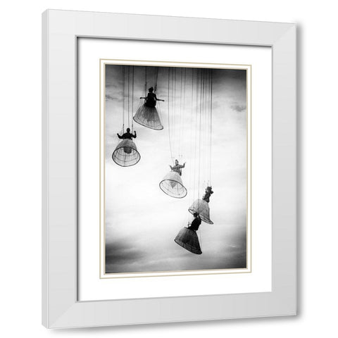 Dutch angels White Modern Wood Framed Art Print with Double Matting by Oncete, Julien