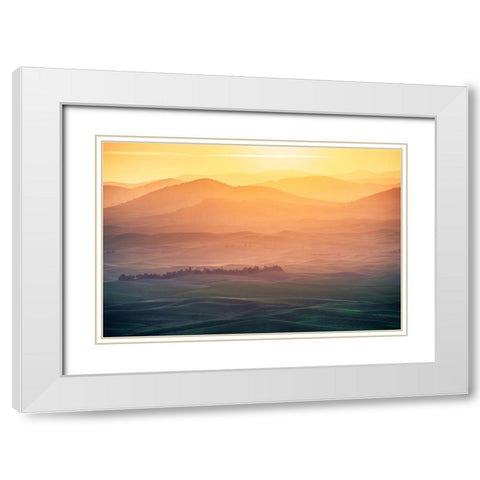 Dreamy Morning White Modern Wood Framed Art Print with Double Matting by Chantaravisoot, Naphat