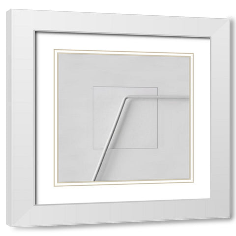 stabile White Modern Wood Framed Art Print with Double Matting by Claes, Gilbert
