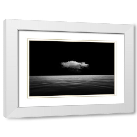 Lonely cloud White Modern Wood Framed Art Print with Double Matting by Eisele, Stefan