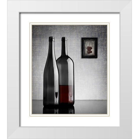 Half Full White Modern Wood Framed Art Print with Double Matting by Brave, Greg