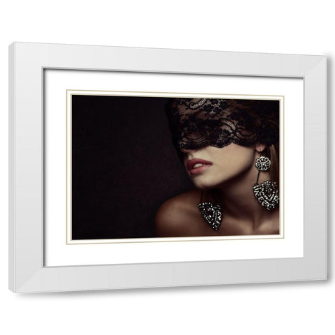 Mystery White Modern Wood Framed Art Print with Double Matting by Zwarst, Jacco