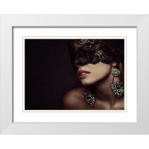 Mystery White Modern Wood Framed Art Print with Double Matting by Zwarst, Jacco