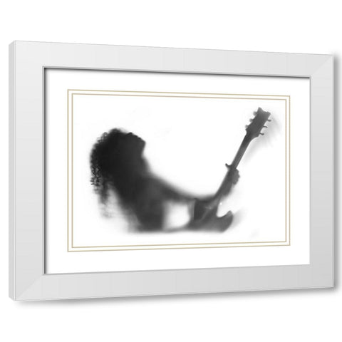 Solo White Modern Wood Framed Art Print with Double Matting by Kisworo, Sebastian