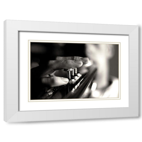 Player White Modern Wood Framed Art Print with Double Matting by Kling, Mark